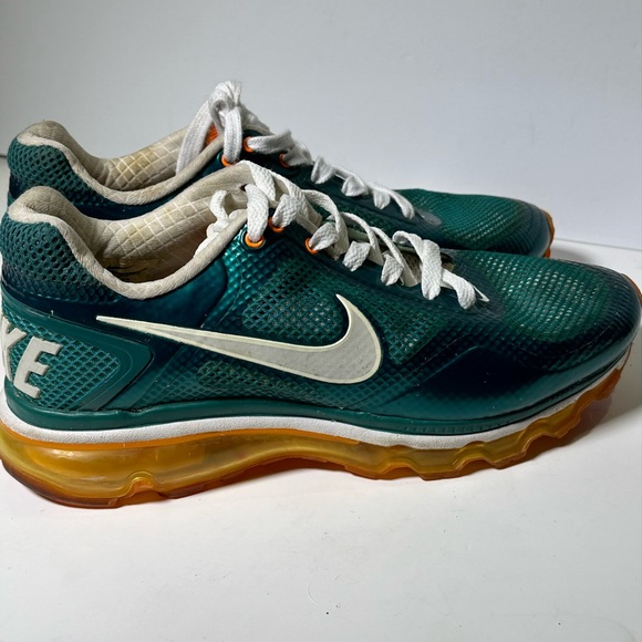 Nike Air Max Mens Miami Dolphins Aqua Orange Vintage Size 7.5 - Picture 8 of 16